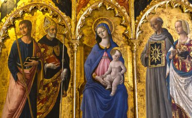 iç Palazzo Corboli, Asciano, İtalya