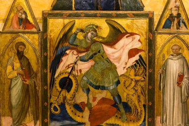 iç Palazzo Corboli, Asciano, İtalya