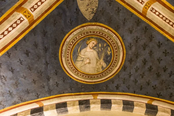 Interioare din Palazzo Corboli, Asciano, Italia — Fotografie, imagine de stoc