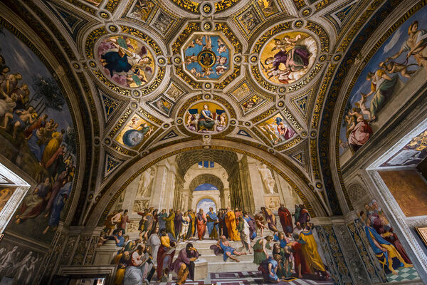 interiors of Raphael rooms, Vatican museum, Vatican