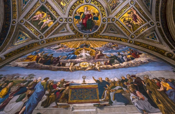 Interiør af Raphael værelser, Vatikanmuseet, Vatikanet - Stock-foto