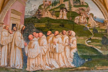 Abbey Monte Oliveto Maggiore, Toskana, İtalya