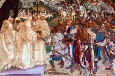 Abbey Monte Oliveto Maggiore, Toskana, İtalya