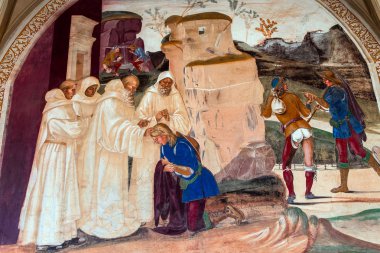 Abbey Monte Oliveto Maggiore, Toskana, İtalya