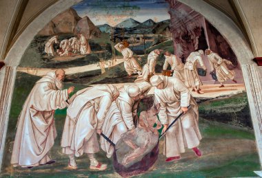 Abbey Monte Oliveto Maggiore, Toskana, İtalya