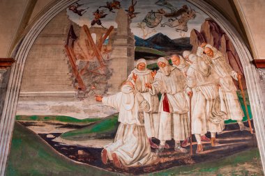Abbey Monte Oliveto Maggiore, Toskana, İtalya