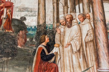 Abbey Monte Oliveto Maggiore, Toskana, İtalya