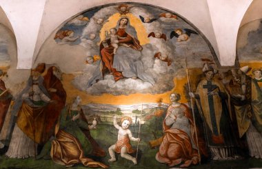 Abbey Monte Oliveto Maggiore, Toskana, İtalya