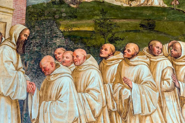 Abbey Monte Oliveto Maggiore, Toskana, İtalya