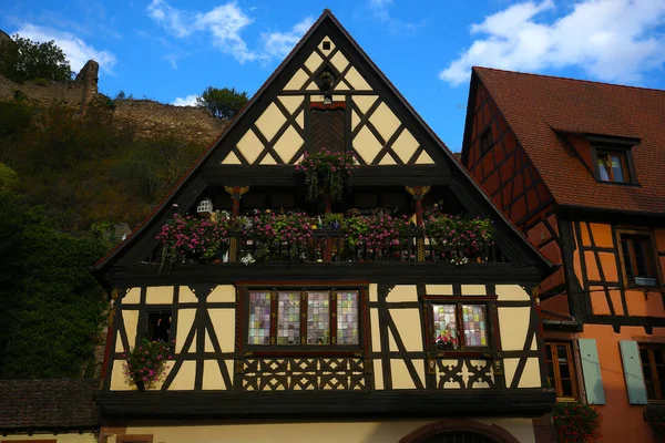 Kaysersberg medeltida by, alsace, Frankrike — Stockfoto