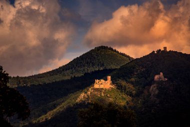 Girsberg Kalesi, Ribeauville, Alsace, Fransa