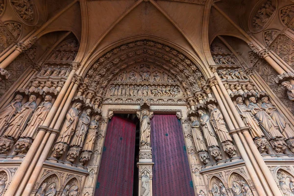 Exteriéry katedrály, Metz, Francie — Stock fotografie