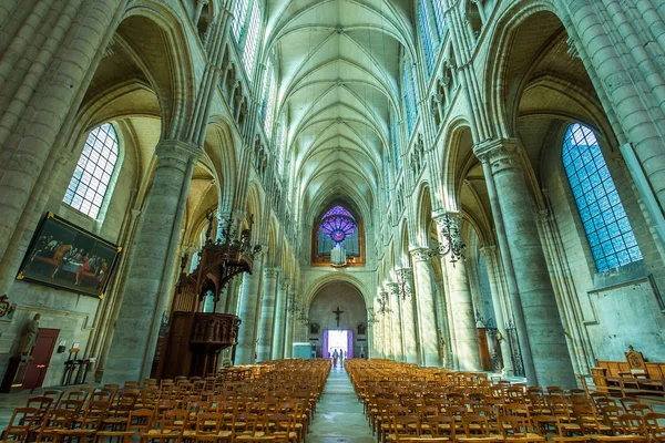 Kathedraal Saint Gervais Saint-Protais in Soissons, Frankrijk — Stockfoto