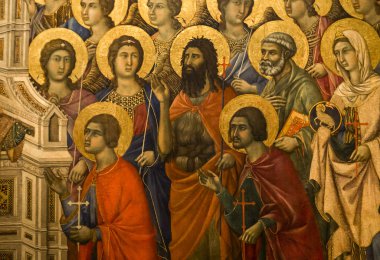 iç mekanlar ve Ayrıntılar Siena katedralinin, Siena, İtalya