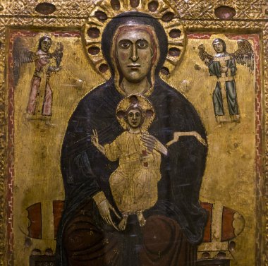 iç mekanlar ve Ayrıntılar Siena katedralinin, Siena, İtalya