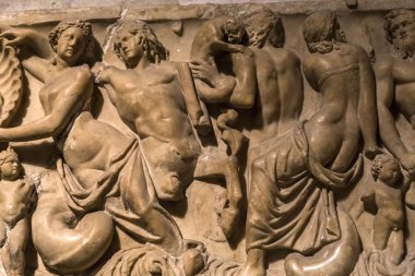 iç mekanlar ve Ayrıntılar Siena katedralinin, Siena, İtalya