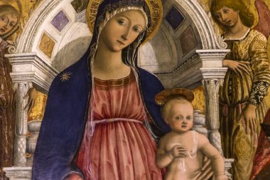 iç mekanlar ve Ayrıntılar Siena katedralinin, Siena, İtalya