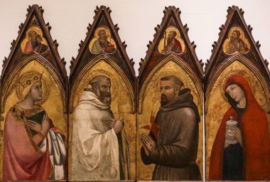 iç mekanlar ve Ayrıntılar Siena katedralinin, Siena, İtalya