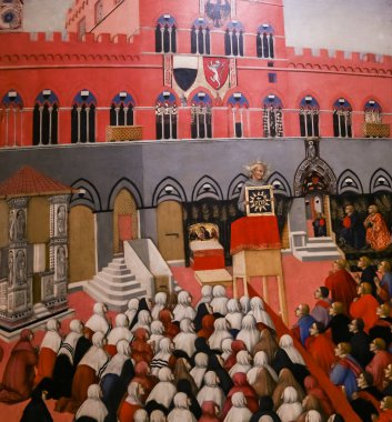 iç mekanlar ve Ayrıntılar Siena katedralinin, Siena, İtalya
