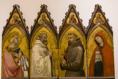 iç mekanlar ve Ayrıntılar Siena katedralinin, Siena, İtalya