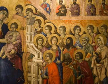 iç mekanlar ve Ayrıntılar Siena katedralinin, Siena, İtalya