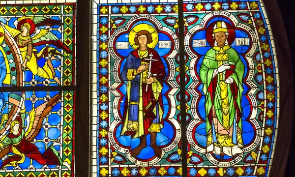 Детали витража Сиенского собора, Сиена, Италия — стоковое фото