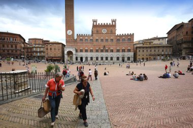 Piazza del Campo, siena, İtalya
