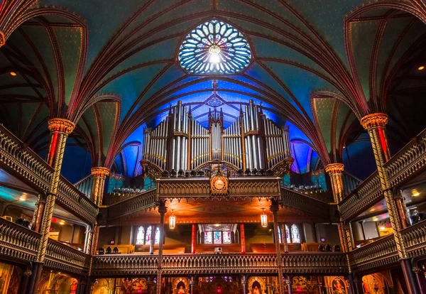 캐나다 퀘벡주 몬트리올의 노트르담 대성당 — 스톡 사진