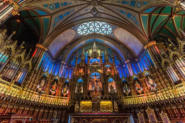 Basílica de Notre Dame, Montreal, Quebec, Canadá — Fotografia de Stock
