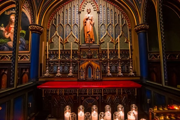 Bazylika Notre Dame, Montreal, Quebec, Kanada — Zdjęcie stockowe