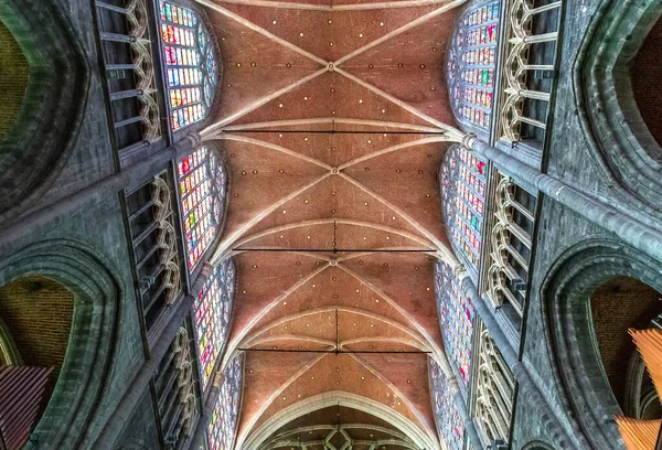 Ghent Belgio Luglio 2014 Interni Dipinti Dettagli Della Cattedrale San — Foto Stock