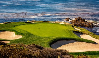 Pebble Beach golf course, Monterey, California, usa clipart