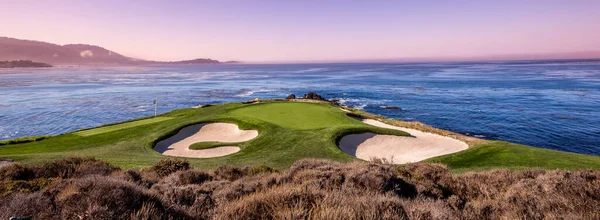 Plaża Żwirowa Pole Golfowe Monterey Kalifornia Stany Zjednoczone Ameryki — Zdjęcie stockowe