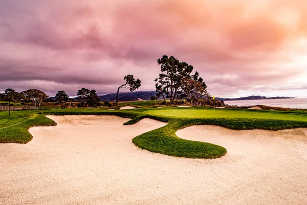 Pebble Beach Golf Sahası Monterey Kaliforniya Abd — Stok fotoğraf