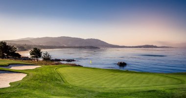 Pebble Beach golf course, Monterey, California, usa clipart