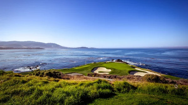 Plaża Żwirowa Pole Golfowe Monterey Kalifornia Stany Zjednoczone Ameryki — Zdjęcie stockowe