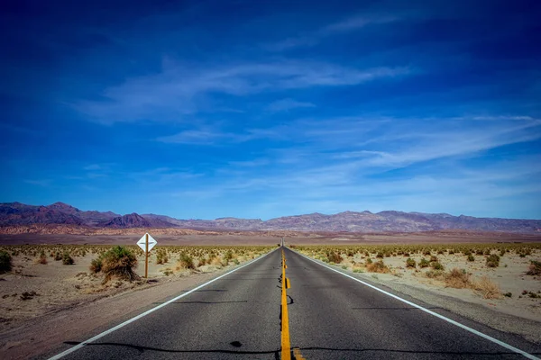 Linie Drogowe Pustyni Dolina Śmierci Kalifornia Usa — Zdjęcie stockowe