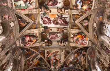 VATICAN CITY, VATICAN, JUNE 15, 2015 : interiors and architectural details of the Sistine chapel, june 15, 2015, in Vatican city, Vatican clipart