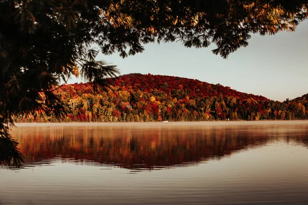 Vista Del Lac Superieur Laurentides Mont Tremblant Quebec Canadá — Foto de Stock