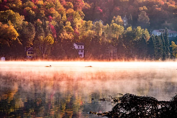 Widok Lac Superieur Laurentides Mont Tremblant Quebec Kanada — Zdjęcie stockowe