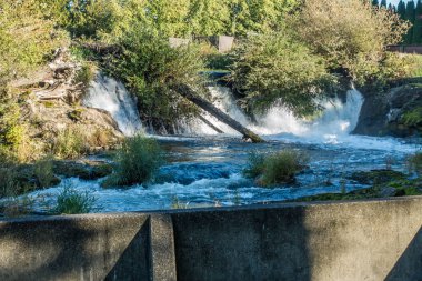 Tumwater Falls ve duvar