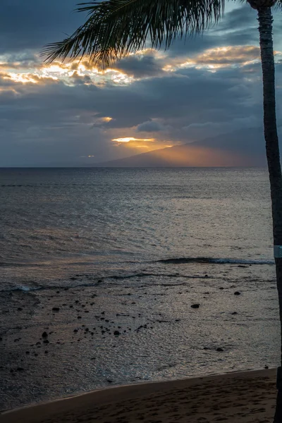 Maui Sonnenuntergang über molokai 2 — Stockfoto