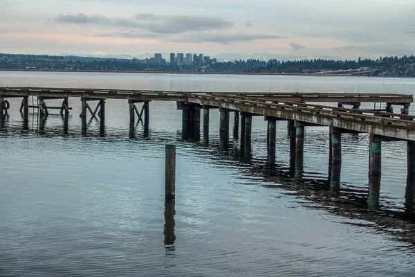 Pier e Bellevue Skyline — Foto Stock