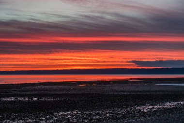 Kırmızı Puget Sound günbatımı 3