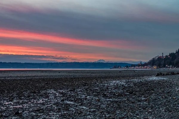 Noordwest kustlijn zonsondergang — Stockfoto