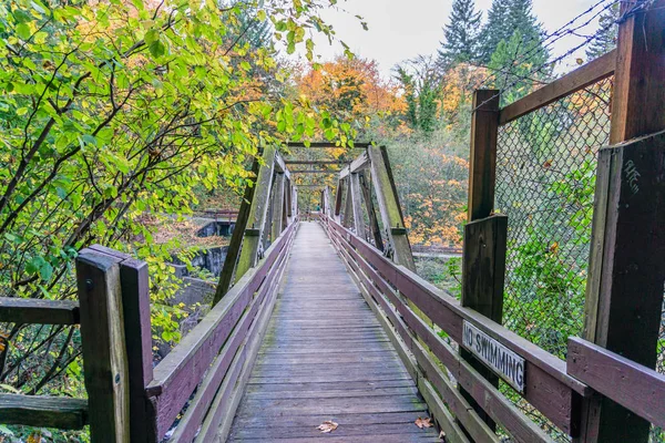 Tumwater Falls Park Brdige a pé — Fotografia de Stock