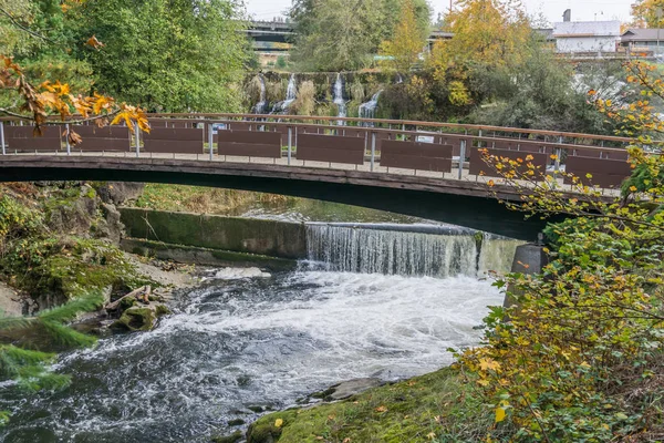 Tumwater Falls Park Río y puente 5 —  Fotos de Stock