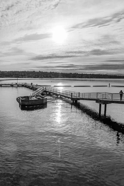 Park Pier op bewolkte dag — Stockfoto