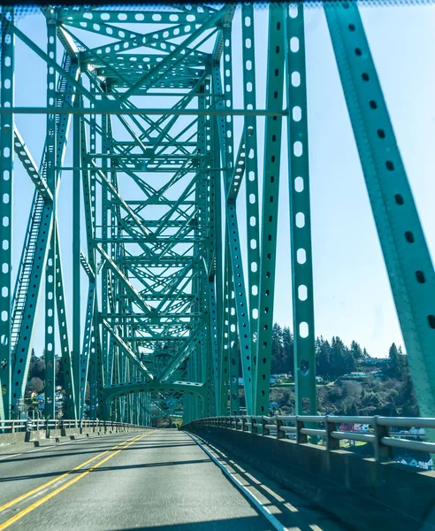 Una Vista Del Extremo Sur Del Puente Astoria Megler Estado —  Fotos de Stock