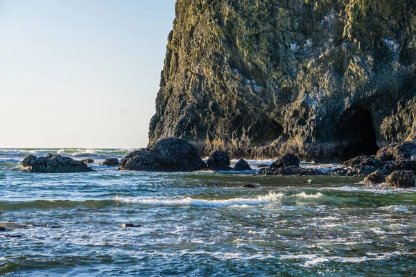 Widok Sekcji Słynnego Monolitu Skalnego Haystack Cannon Beach Oregon — Zdjęcie stockowe